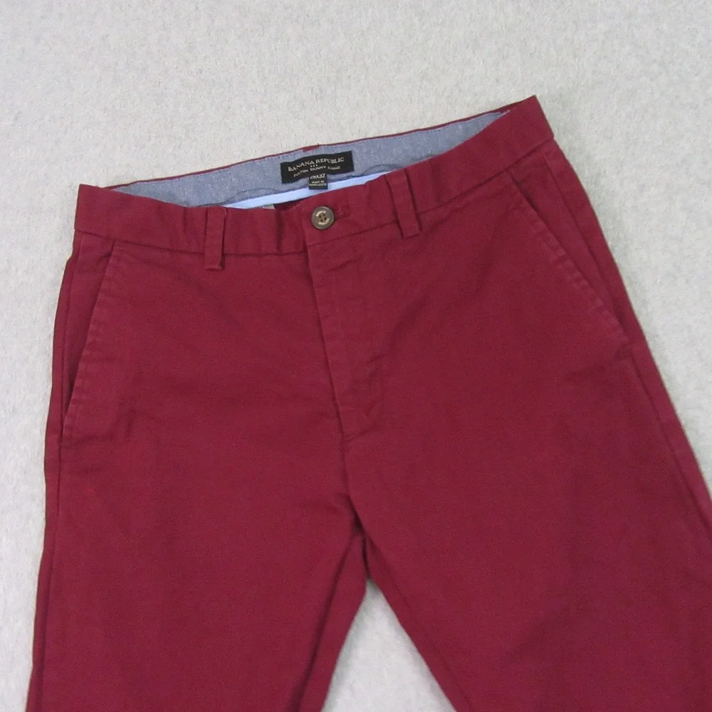 Banana Republic Fulton Skinny‎ Chino Pants Burgundy Size 29x32